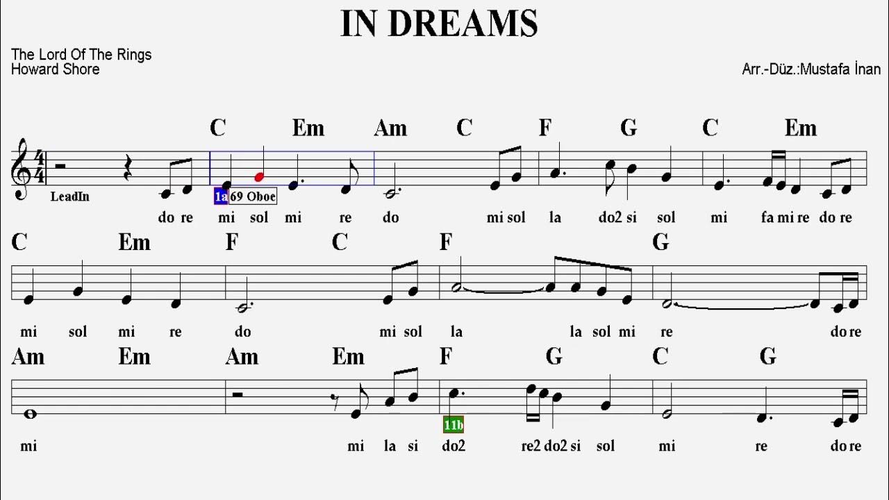 IN DREAMS(Lord Of The Rings)CGuitar,Keyboard,Recorder,Flute,Violin,Oboe,Melodica,Ukulele