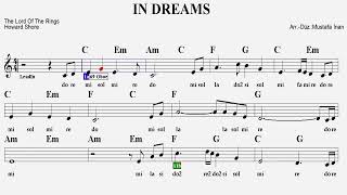 Video thumbnail of "IN DREAMS--(Lord Of The Rings)--C--:Guitar,Keyboard,Recorder,Flute,Violin,Oboe,Melodica,Ukulele."