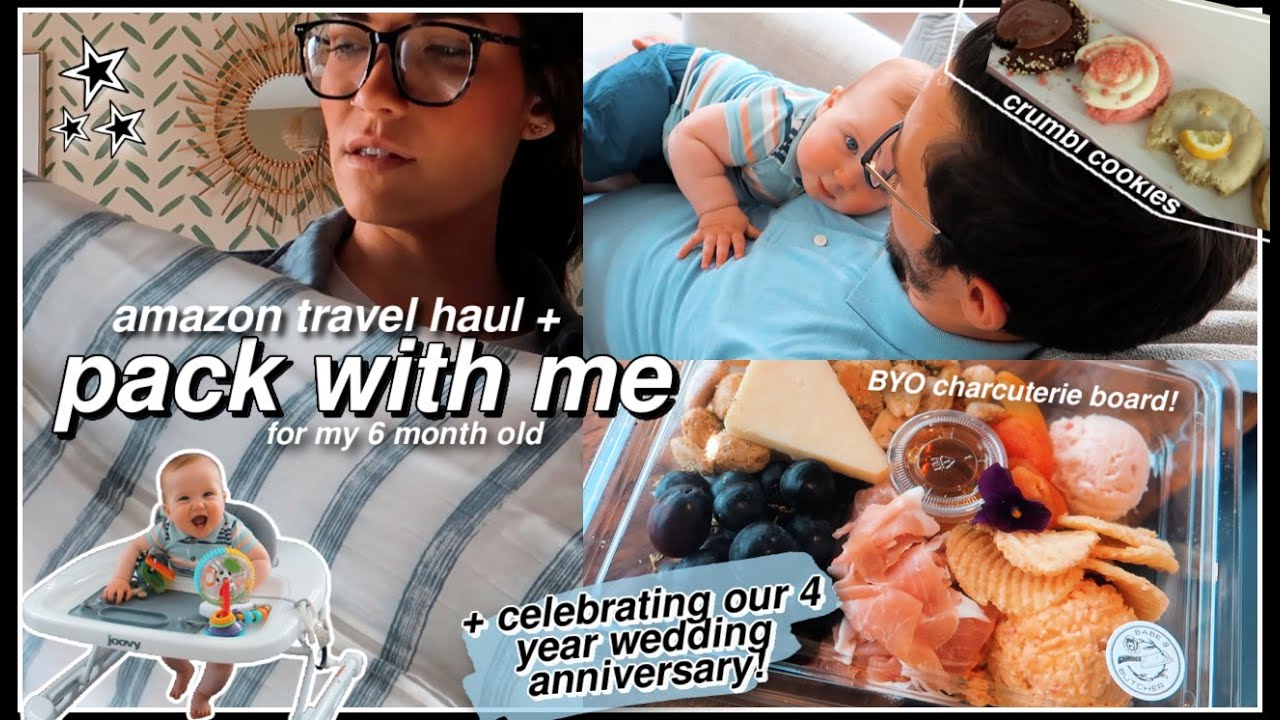 amazon travel haul + pack with me! ||  + celebrating our 4 year wedding anniversary!💕 vlog.