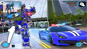 Police Car Robot：Transform War Gameplay Walkthrough #1 (Android, IOS)