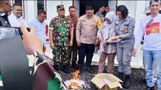 KPU Halut Laksanakan Pemusnahan Surat Suara Sisa dan Rusak  Di Pilkada Serentak 2024.
