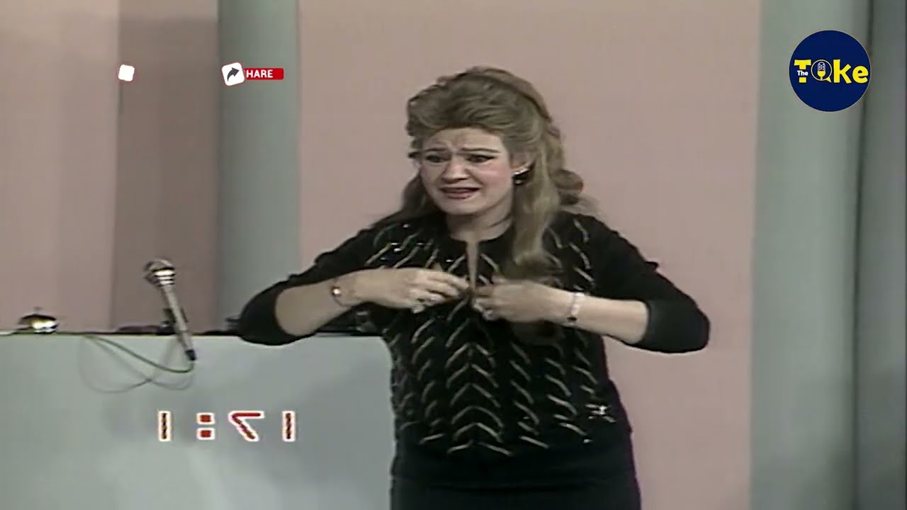 ميمي جمال كانت هتقع من الحماس وهي بتشرح  اسم الفيلم😮😁