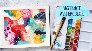 Abstract Watercolor Art Journal Page
