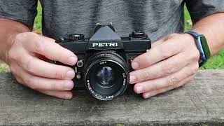 Petri MF-1, the smallest M42 SLR camera.