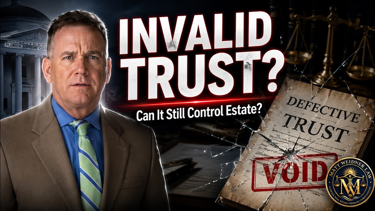 Watch on YouTube: Invalid Trust in a Valid Will? Florida Pour-Over Will Dispute Explained