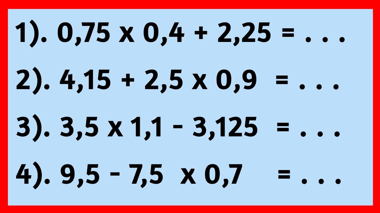 Cara Mudah Mengerjakan Operasi Hitung Bilangan Desimal - YouTube