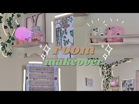 aesthethic room makeover 🍃📷 #roomdecor #roommakeover #aesthetic - YouTube