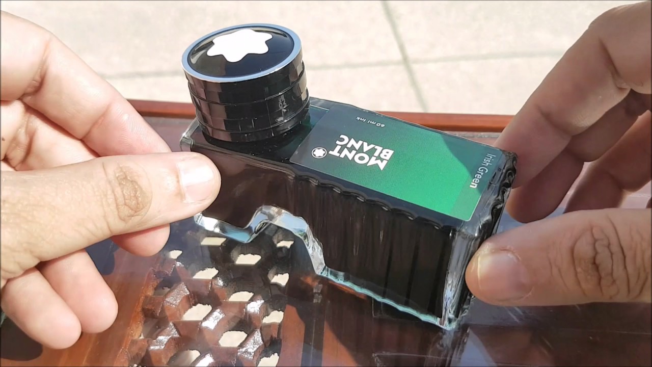 montblanc irish green ink bottle 60ml unboxing youtube