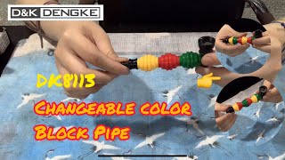 【D&K Dengke】D&K Changeable Color Block Metal Smoking Pipe---DK8113
