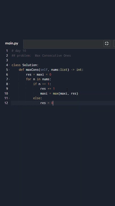 #day10 | LeetCode | problem: Max Consecutive Ones - YouTube