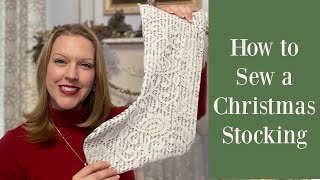 How to Sew a Christmas Stocking + Tea Dyeing Fabric | Handmade Christmas!