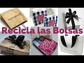 COMO ENVOLVER REGALOS RECICLANDO LAS BOLSAS DE LAS TIENDAS - IDEAS DE RECICLAJE CON BOLSAS DE PAPEL