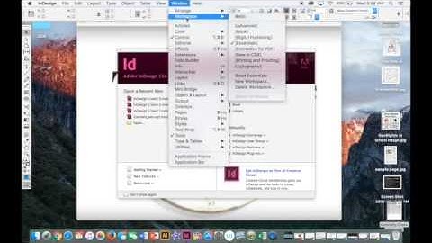 inDesign Basics: Setting up the workspace & preferences