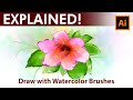 Adobe Illustrator - Flowers - Watercolor Drawing Tutorial