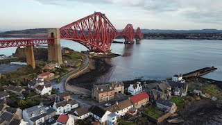 Forth Bridges at Sunset from above! 🌅🏴󠁧󠁢󠁳󠁣󠁴󠁿