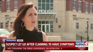 Burglary suspect turned away from Oklahoma County Jail after claiming to have COVID-19 symptoms