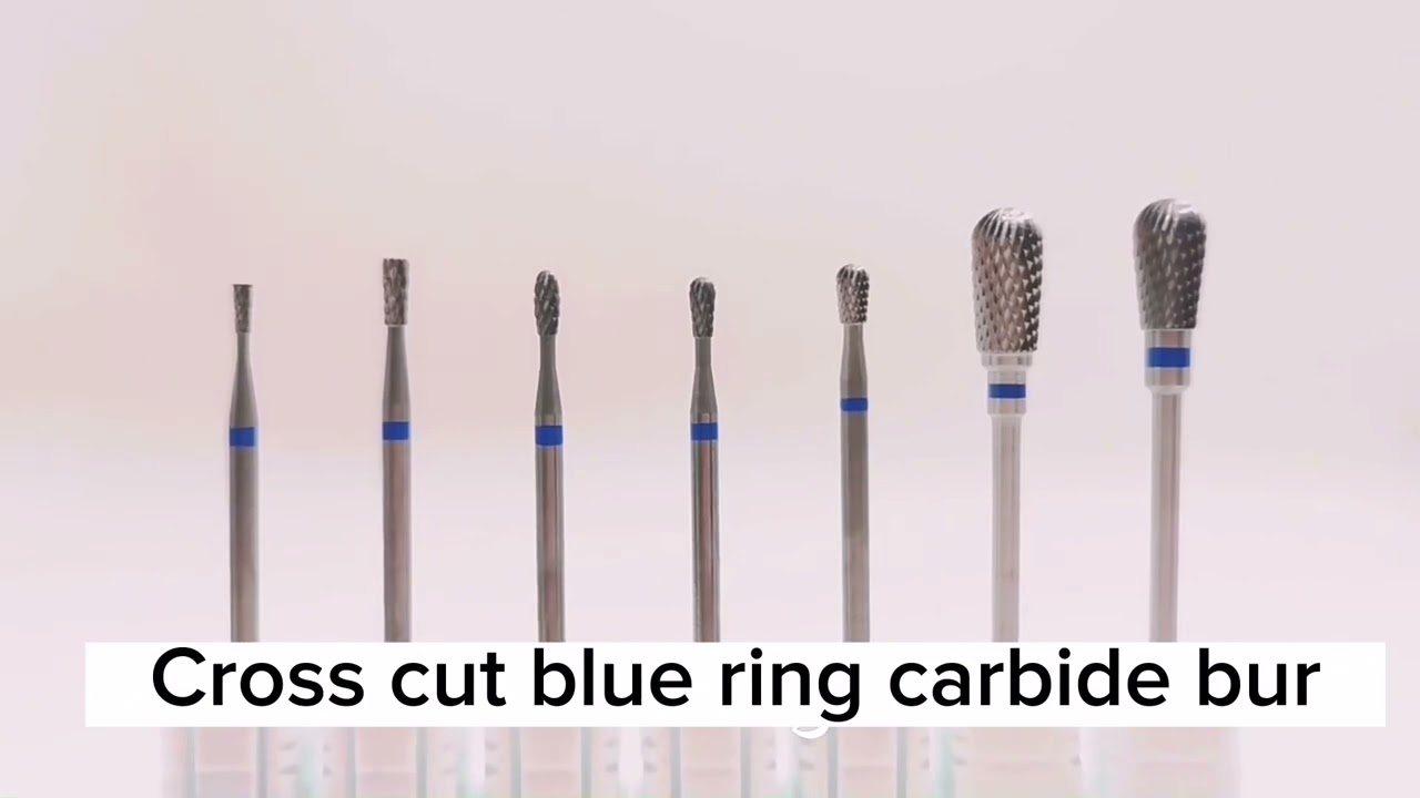 cross cut blue ring carbide bur