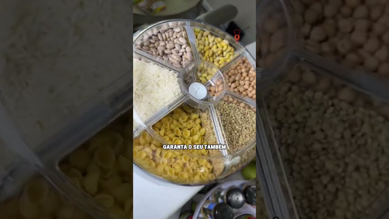Deixe sua cozinha mais organizada com esse Organizador de Alimentos Giratório