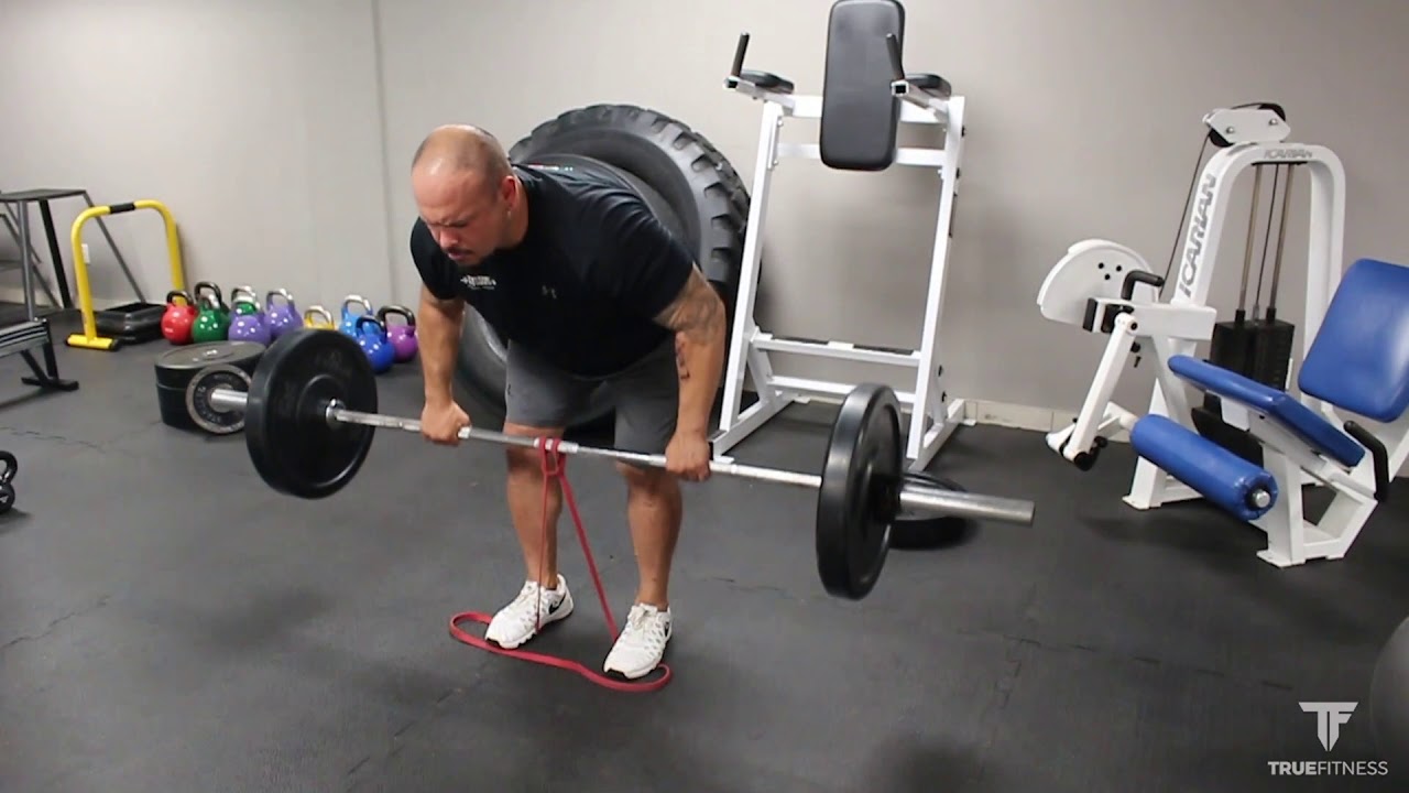 Barbell Banded Bent Over Rows Pronated YouTube