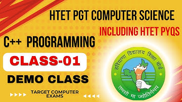 HTET PGT COMPUTER SCIENCE Class-1 | Demo Class