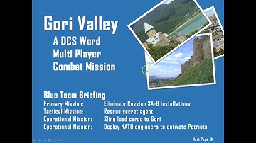 MOOSE - Gori Valley - Mission Briefing (DCS WORLD MISSION DESIGN) [DCS WORLD] [Tutorial] - [Script]