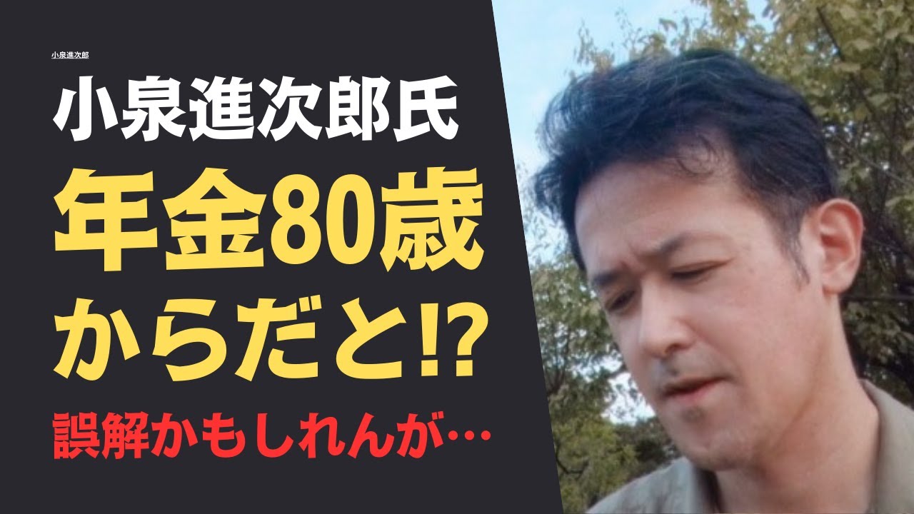 小泉進次郎 80 歳年金
