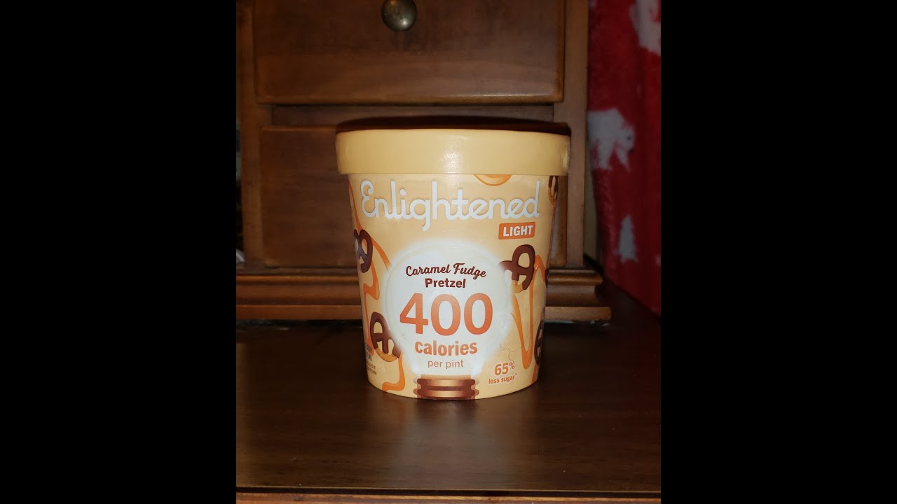 Enlightened Light Caramel Fudge Pretzel ice cream review YouTube