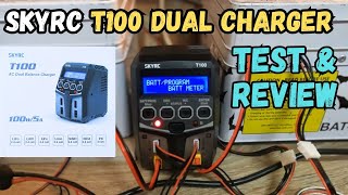 SkyRC T100 AC Dual Balance Charger Review. 100w 5amp 2s to 4s lipo.