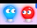 Red vs Blue Colors Challenge - Learn Colors for Kids | Op & Bob kids cartoon