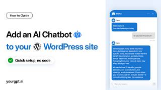 How to Add an AI Chatbot to WordPress (No Code) | YourGPT AI