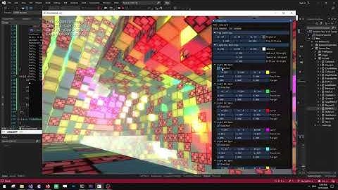 Voxel Engine: Forward Rendering with 60 Spotlights & Advanced Post-Processing