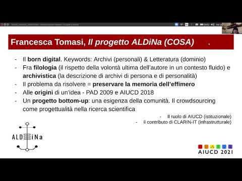 ALDiNa Workshop ad AIUCD2021 - 19 gennaio 2021 - prima parte