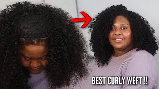 BEST CURLY WEFT HAIR FOR SEW IN 3A/3C CURLS Ft CurlsQueen