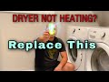 HOW TO REPAIR A DRYER NOT HEATING (FAST &amp; EASY) Main Reason Why Dryer Heat Stopped. Thermal Fuse