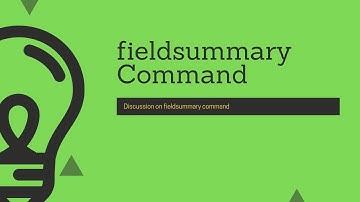 Splunk Commands: Discussion on "fieldsummary" command