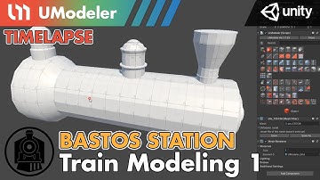 3D Modeling in Unity - Timelapse of Modeling & Unwrapping the train in Bastos Station (1/9)