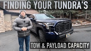 How to determine your Tundra Tow Capacity & Payload | 2022 2023 by Driven Companion 6,329 views 1 year ago 2 minutes, 46 seconds