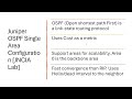 Juniper OSPF Single Area Configuration JNCIA Lab