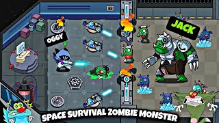 OGGY KILLED ALL ZOMBIES IN SPACE SURVIVAL ZOMBIE ATTACK GAME | WITH JACK | OGGY GAME screenshot 5