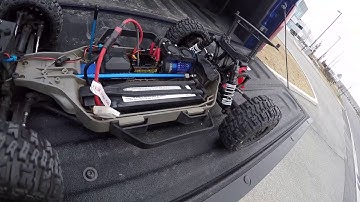 slash 4x4 70mph speed run STOCK MOTOR