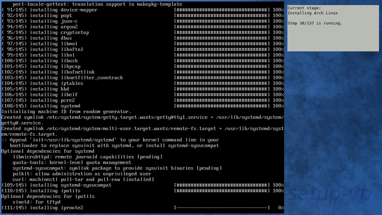 Arch Linux installation recording to kernel 5.6.14-arch1-1 (testing ...