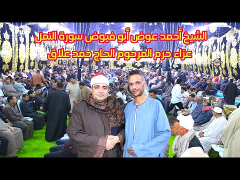 تلاوة للتاريخ من سورة النمل للشيخ أحمد عوض أبو فيوض عزاء حرم المرحوم الحاج حمد علاق السلايطة 2023