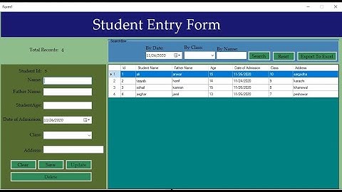 C# for beginners Student Management System Part-8 (how to get data from datagridview to textbox vs)