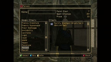 Morrowind Using Fortify Skill Exploit