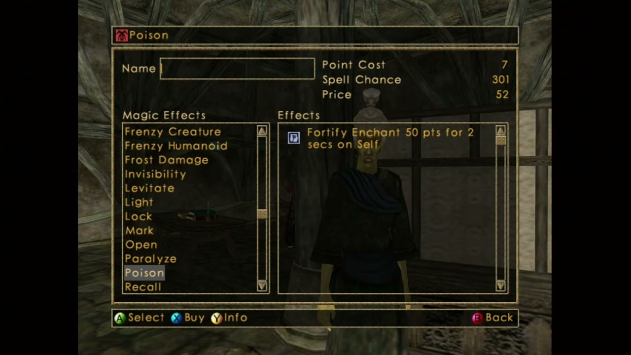 Morrowind Using Fortify Skill Exploit