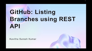 GitHub: Listing Branches using REST API