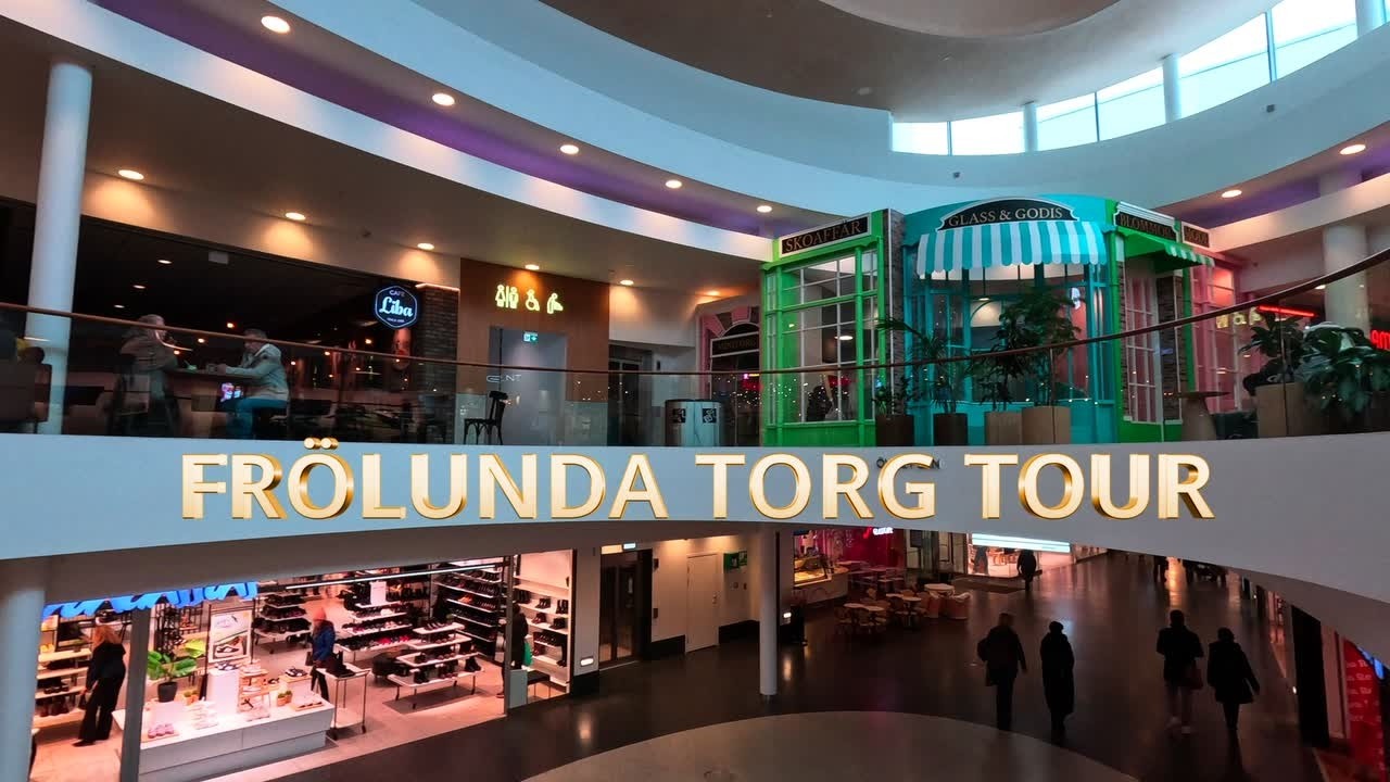 Exploring Gothenburg Sweden 4K Real Life Scenes at Frölunda Torg