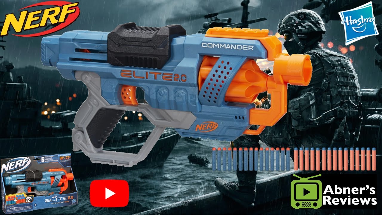 Nerf Elite 2.0 Lançador Commander Rd-6 Com 12 Dardos Arminha