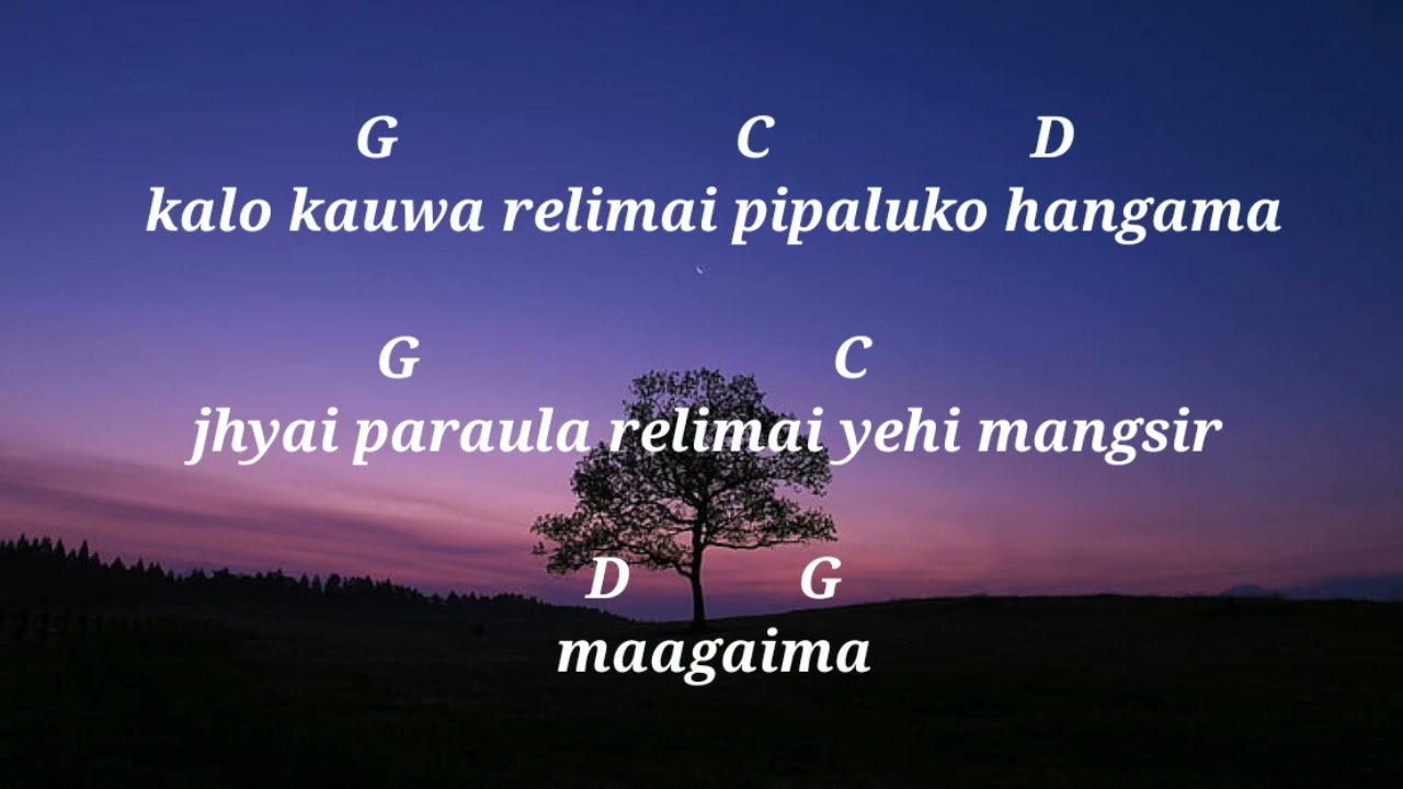 Kalo Keshma Relimai   Dinesh Dhakal  Guitar Chords  Easy Guitar Chords