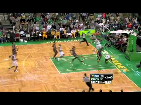 Paul Pierce chases down Darren Collison and block ...